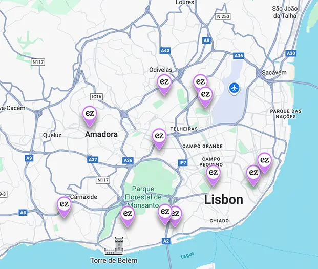 Mapa de dentistas ezaligner® em Portugal